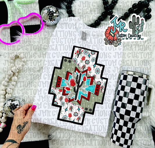 Western Cactus Aztec Indian Paintbrush DIGITAL DESIGN