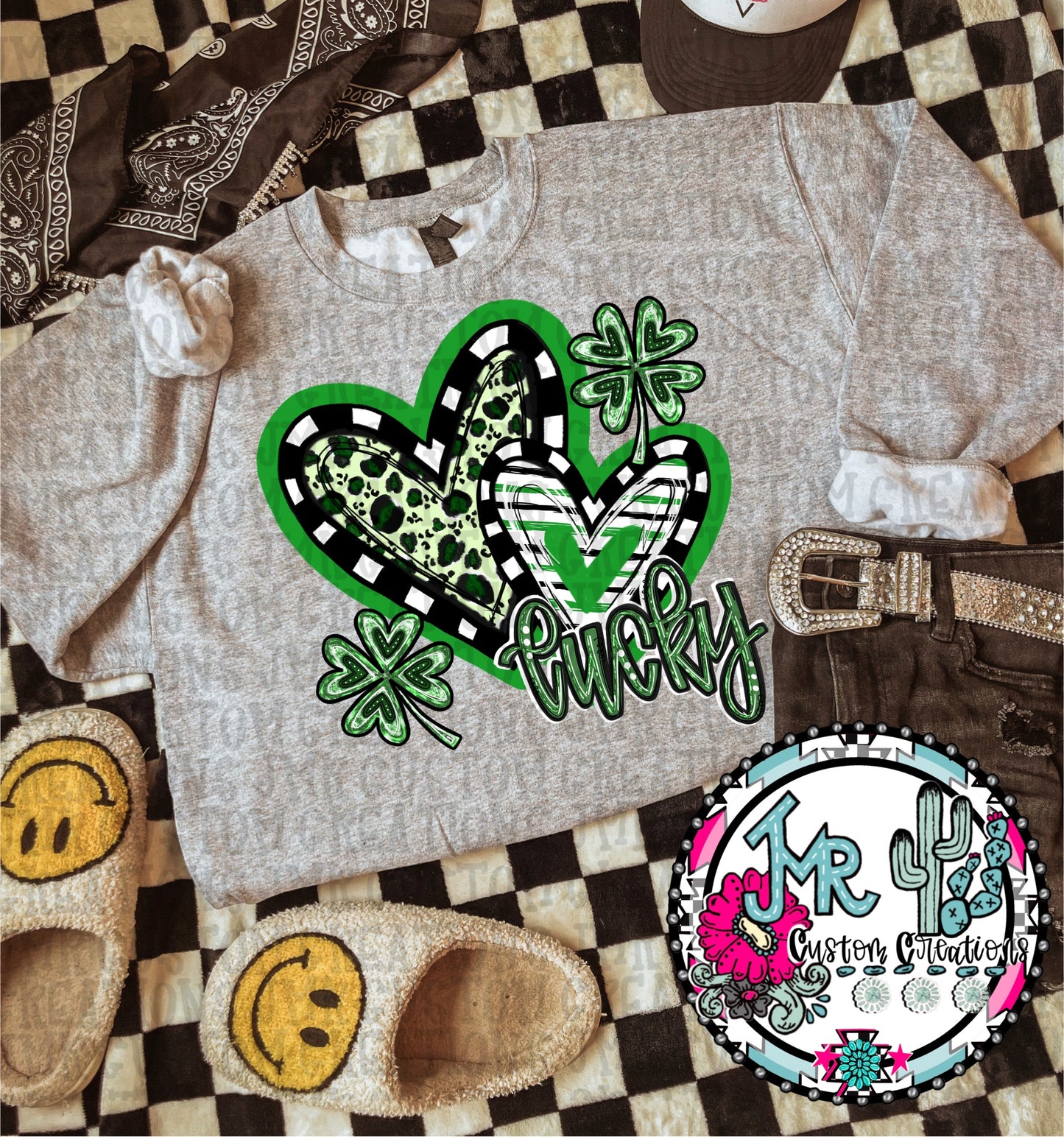 Lucky St. Patrick’s Day Hearts DIGITAL DESIGN
