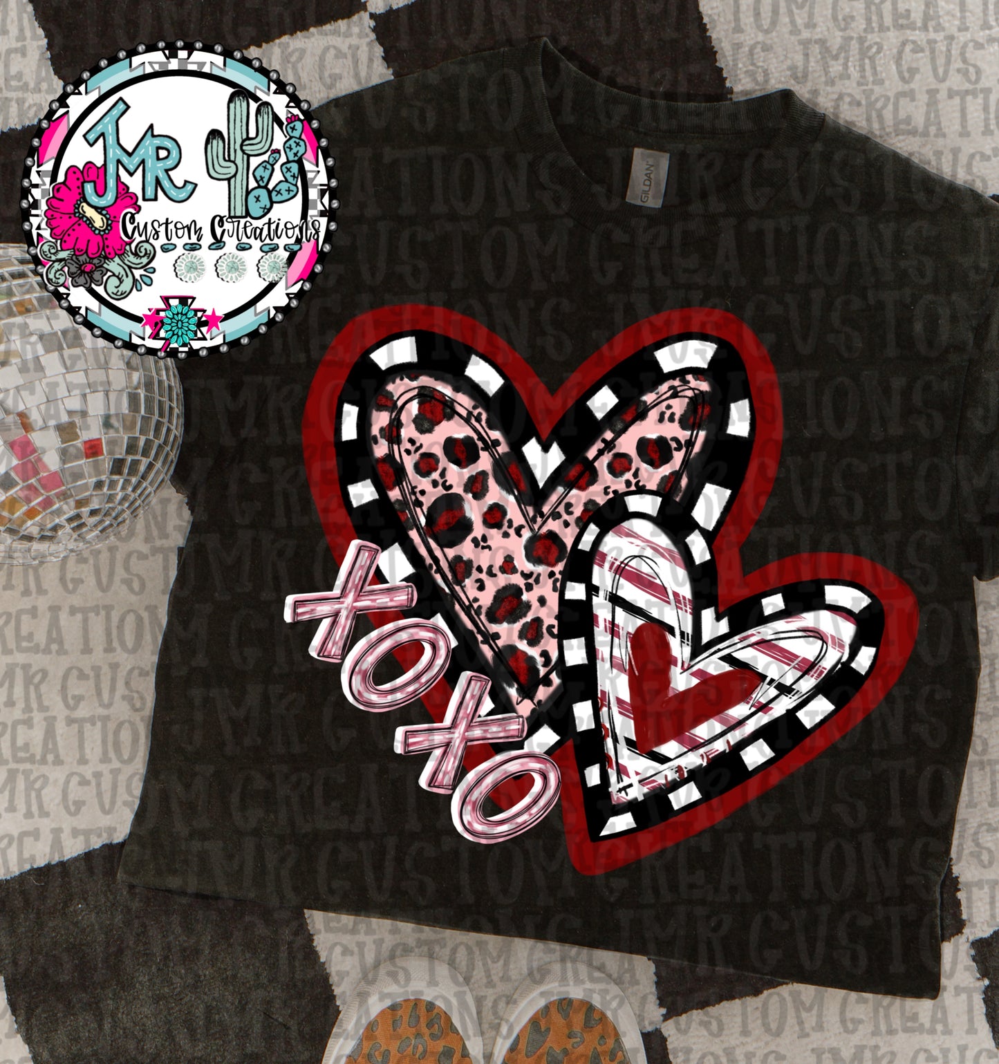 XOXO Valentine Hearts DIGITAL DESIGN