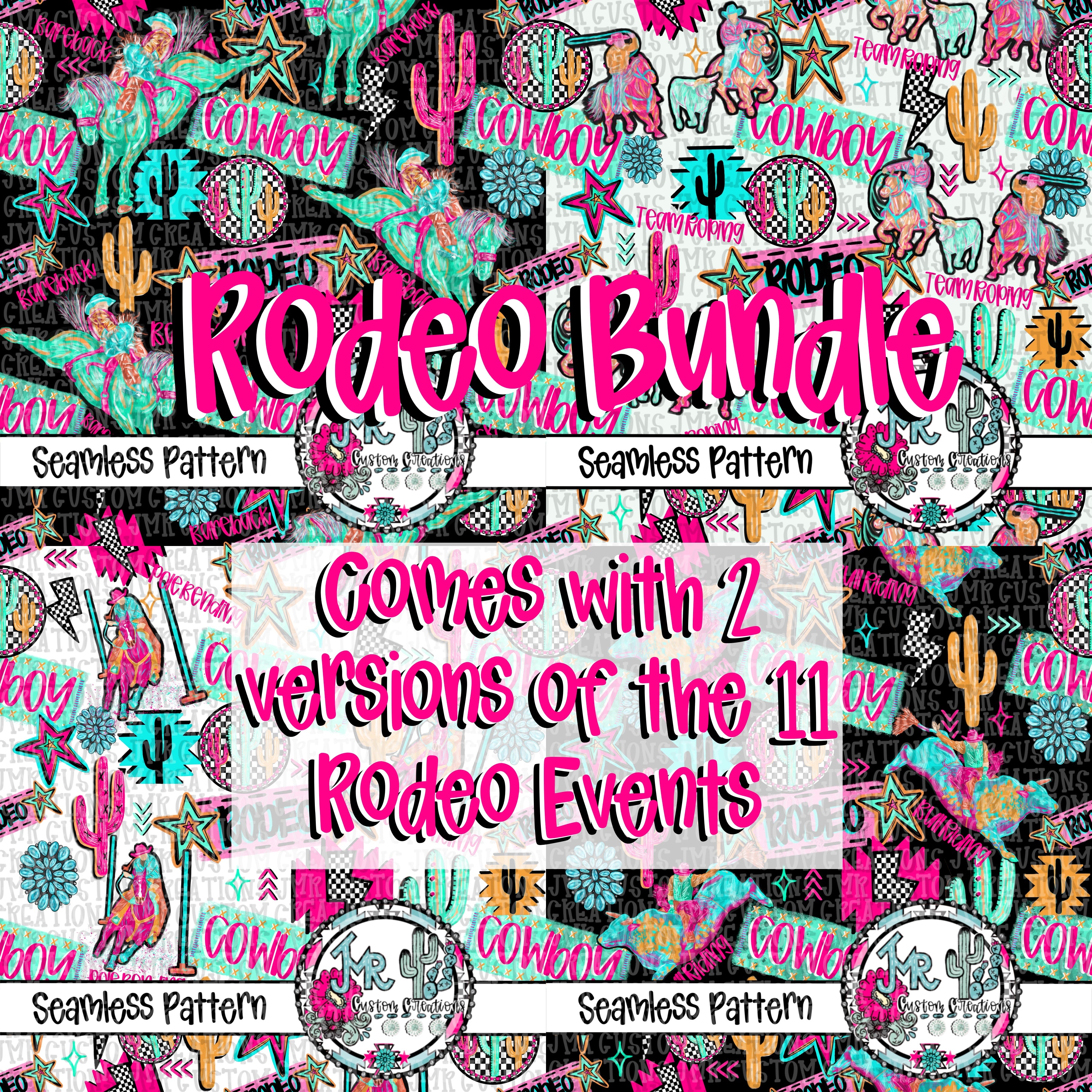 NEON RODEO SEAMLESS BUNDLE-all 12 Designs, Limited Commercial Release ...