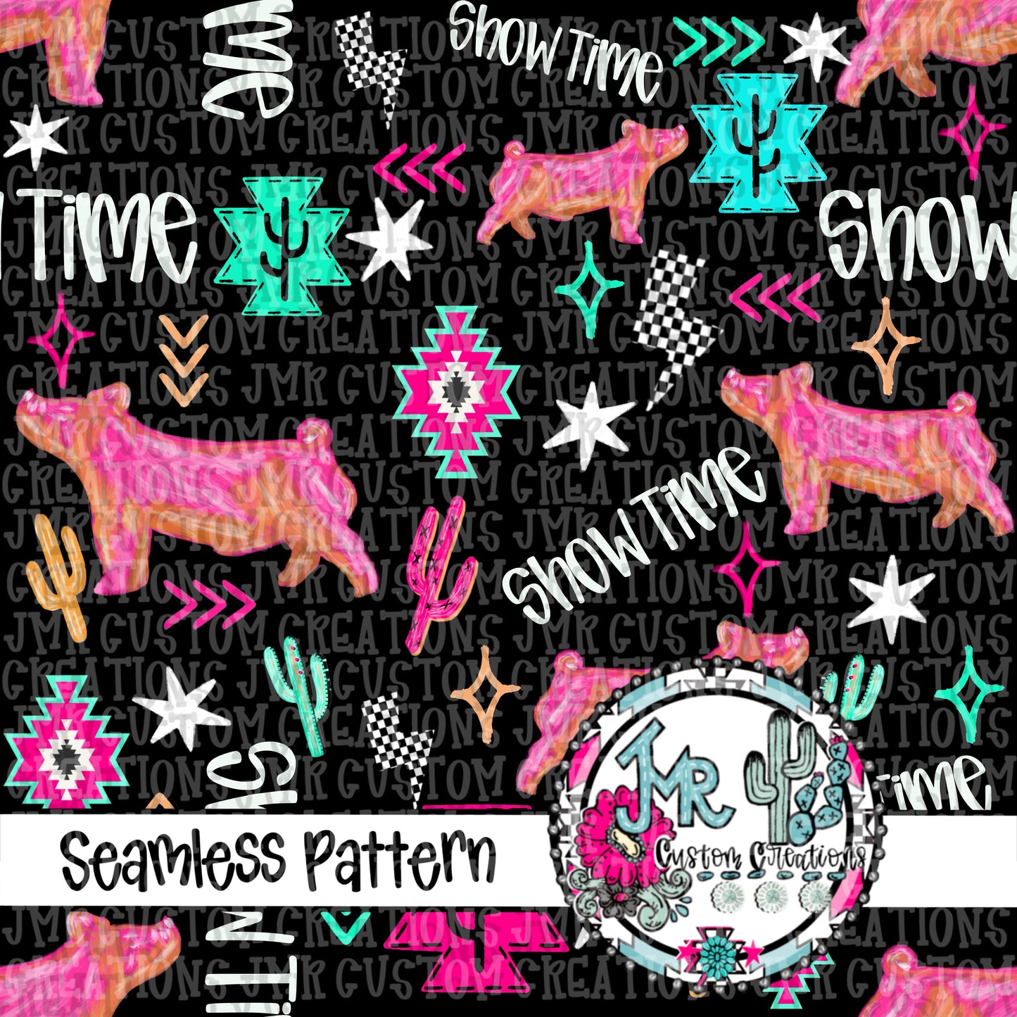 NEON SHOW ANIMAL SEAMLESS BUNDLE-all 6 Designs, Limited Commercial Release
