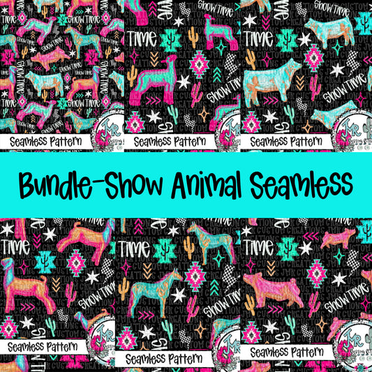 NEON SHOW ANIMAL SEAMLESS BUNDLE-all 6 Designs, Limited Commercial Release