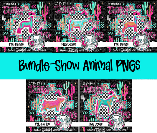 NEON SHOW ANIMAL PNG BUNDLE-all 5 Designs