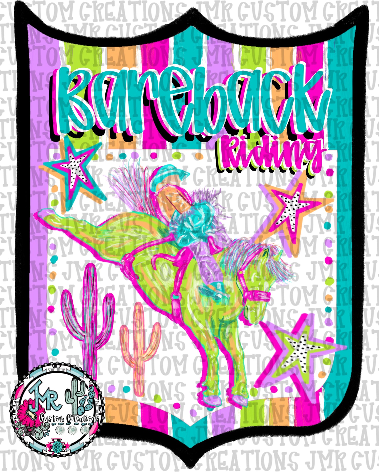 Bareback Riding Western Rodeo Back Number  PNG  DIGITAL DESIGN