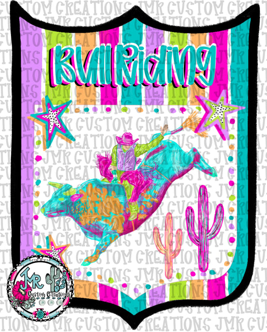 Bull Riding Western Rodeo Back Number  PNG  DIGITAL DESIGN