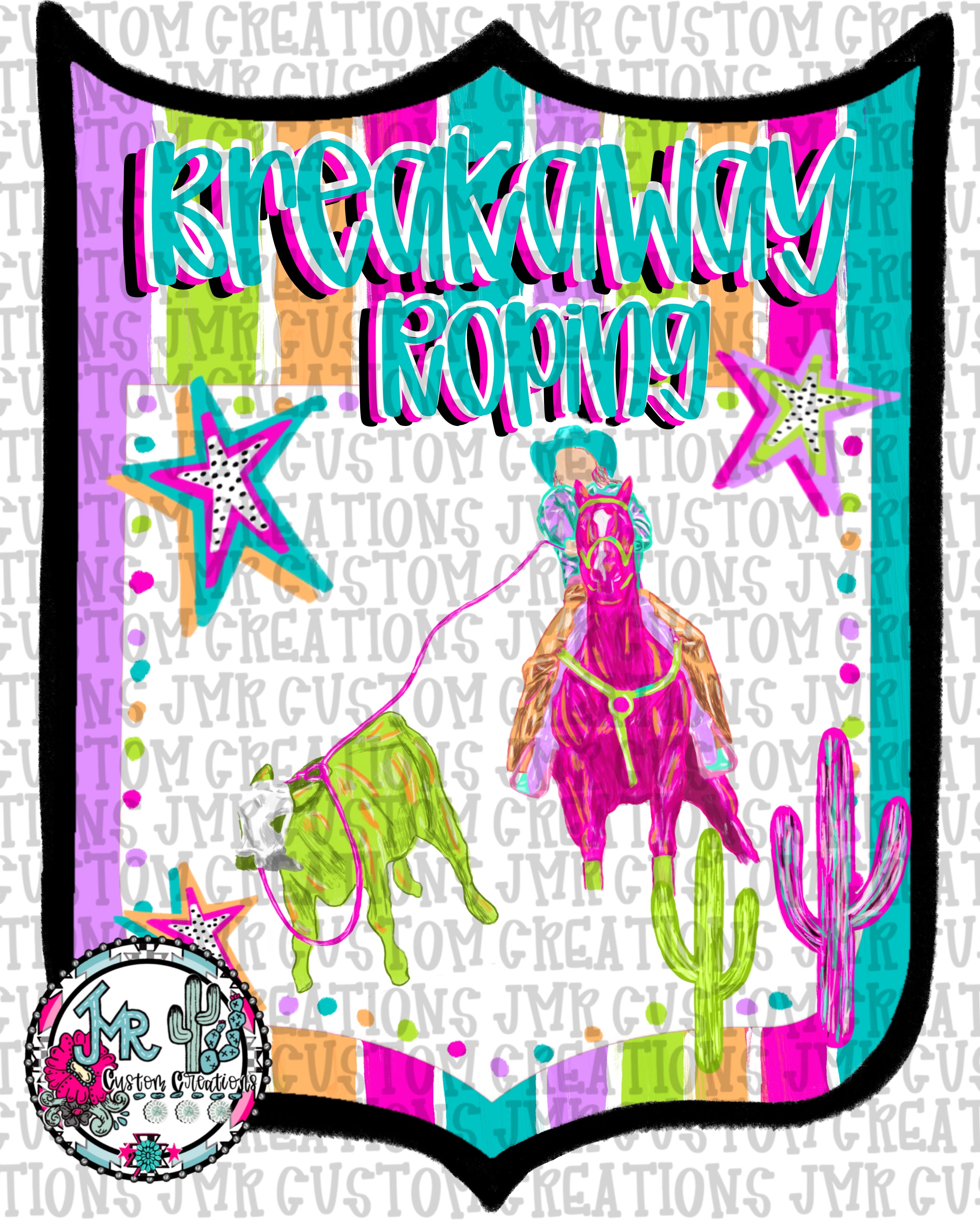 Breakaway Roping Western Rodeo Back Number PNG DIGITAL DESIGN – JMR ...