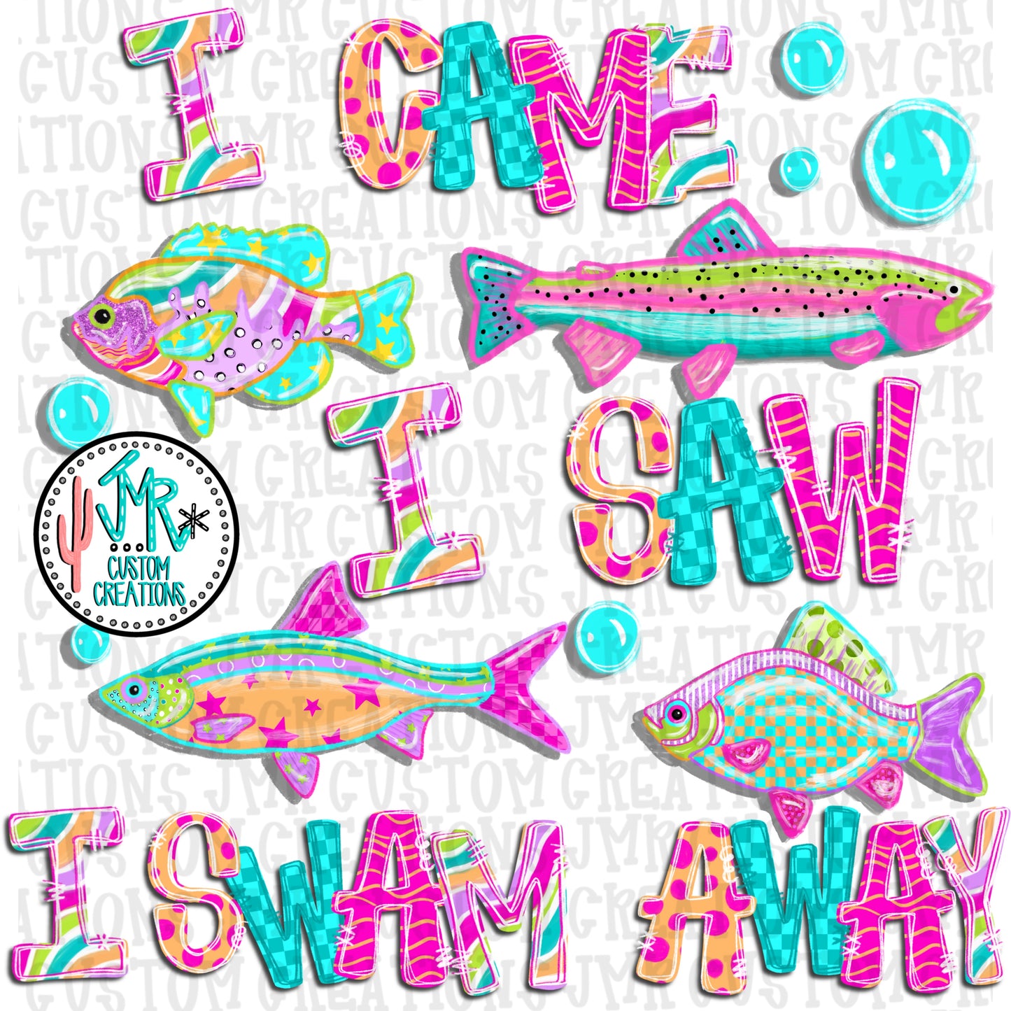 Swim Away DIGITAL Design PNG