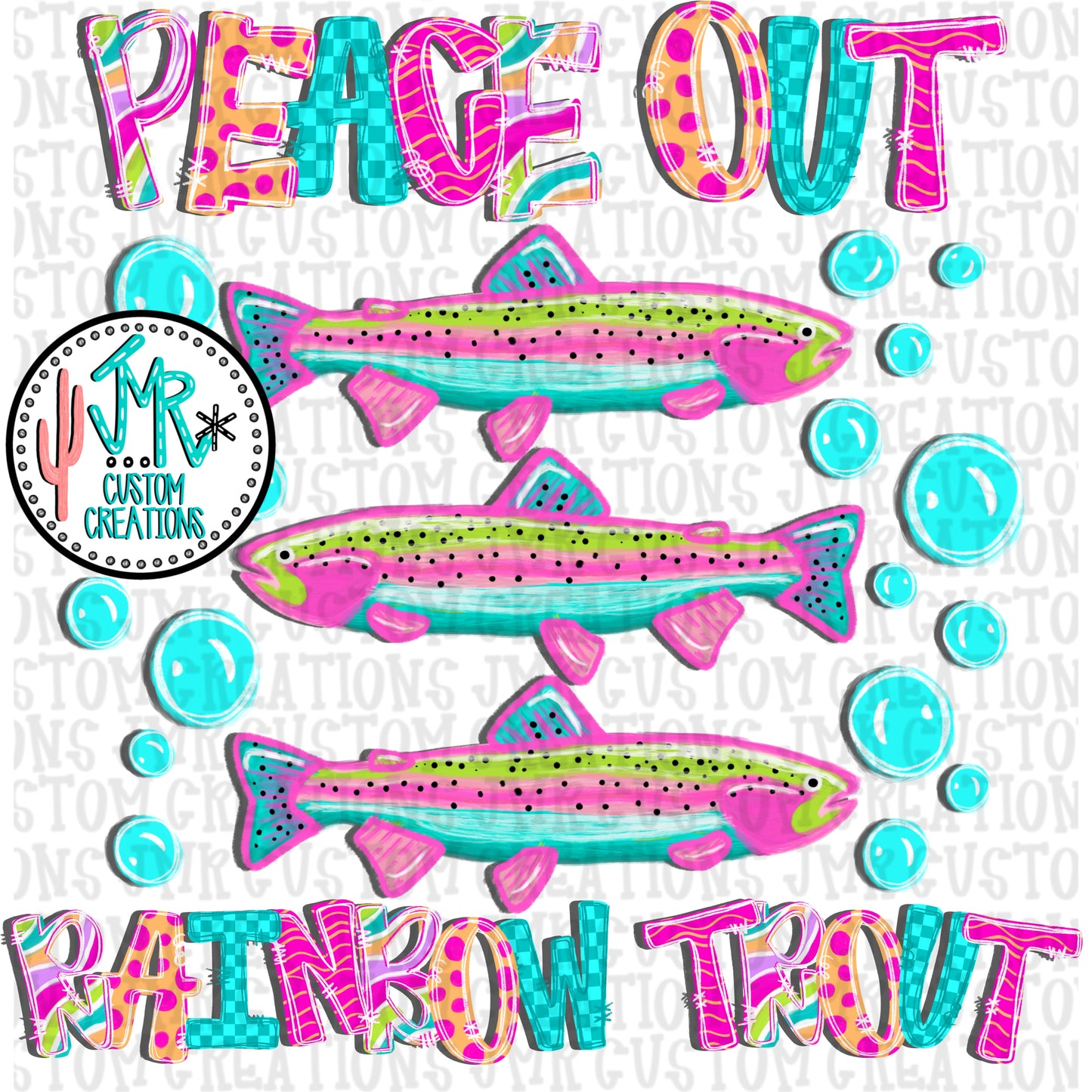 Rainbow Trout DIGITAL Design PNG