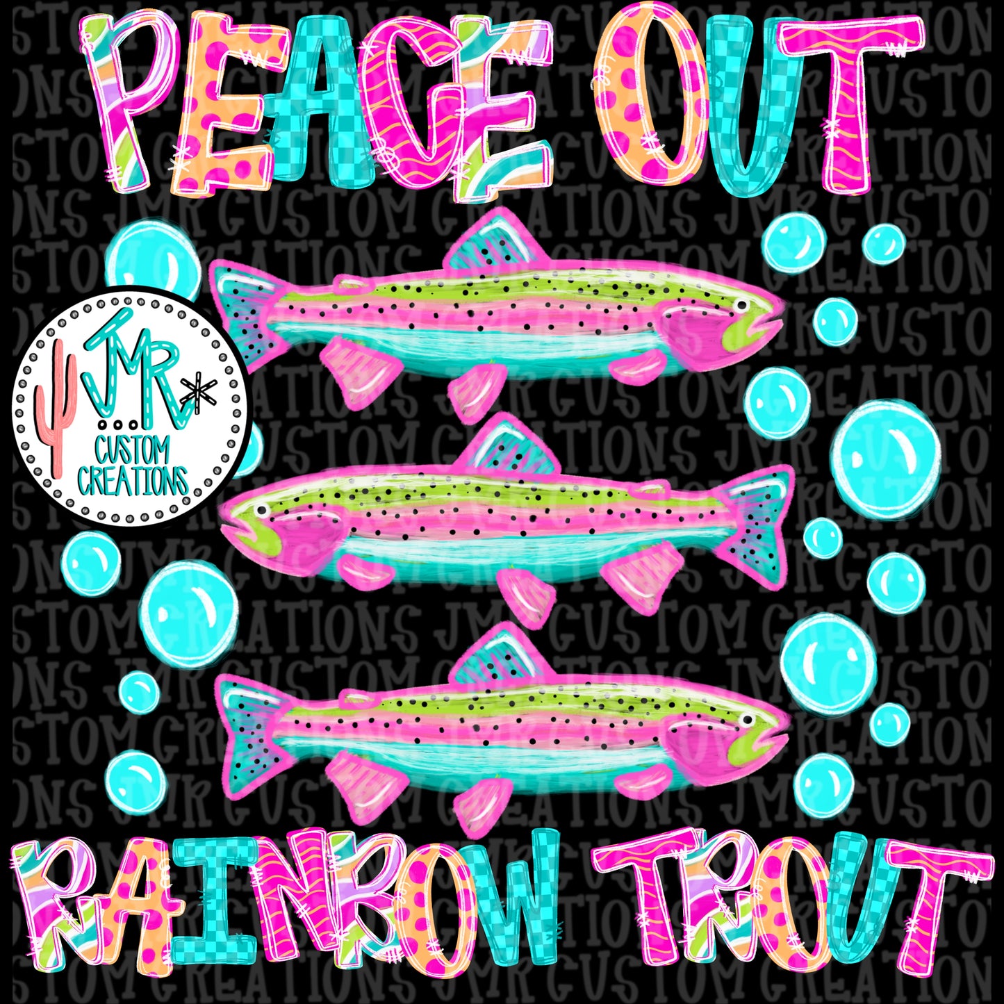 Rainbow Trout DIGITAL Design PNG