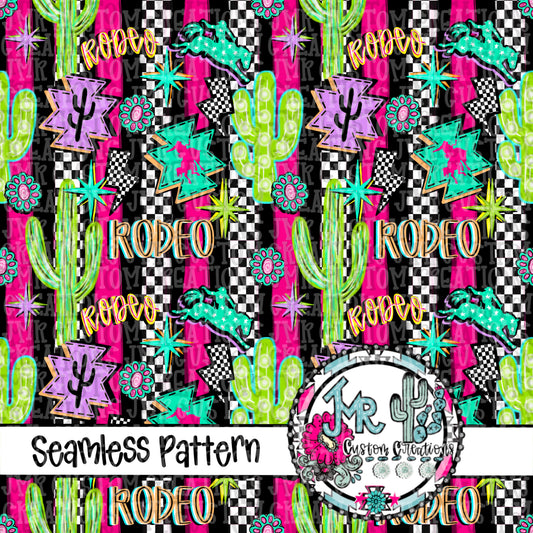 Western Neon Nights-Seamless Pattern DIGITAL DESIGN