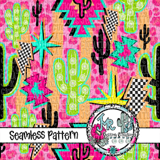 Western Summer Lovin’ Seamless Pattern DIGITAL DESIGN