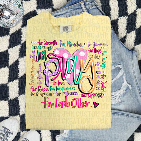 Just Pray DIGITAL Design PNG