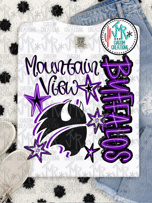 Mountain View Buffalos Comfort Colors T-Shirt #2