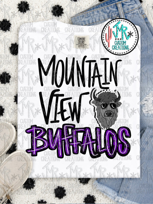 Mountain View Buffalos Comfort Colors T-Shirt #3