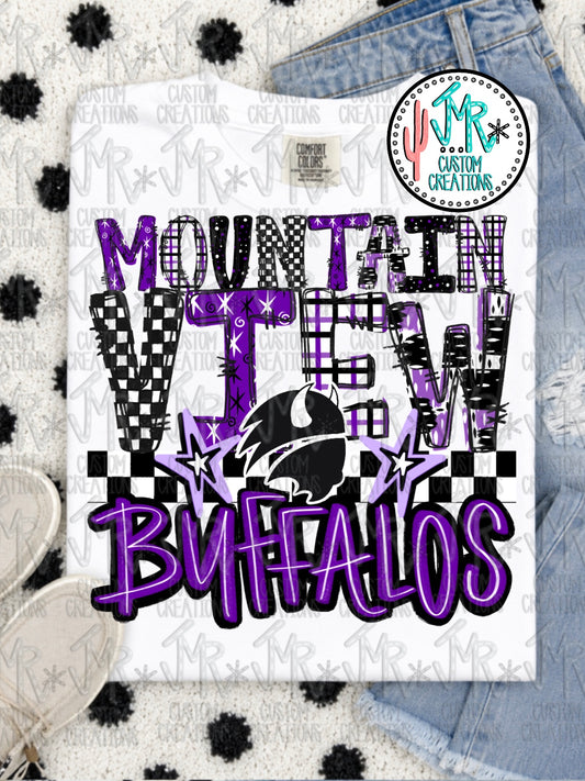 Mountain View Buffalos Comfort Colors T-Shirt #7