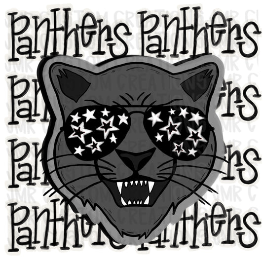 PANTHERS Mascot School Spirit Digital Design