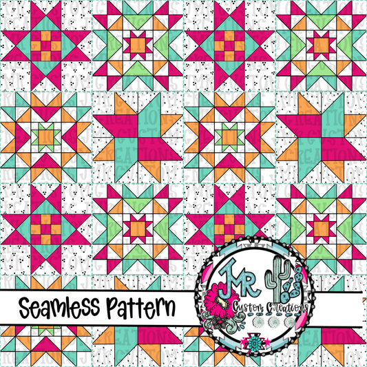 Quilted Patchwork Seamless Pattern DIGITAL DESIGNS