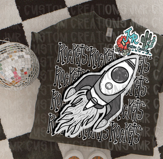 ROCKETS Mascot School Spirit Digital Design