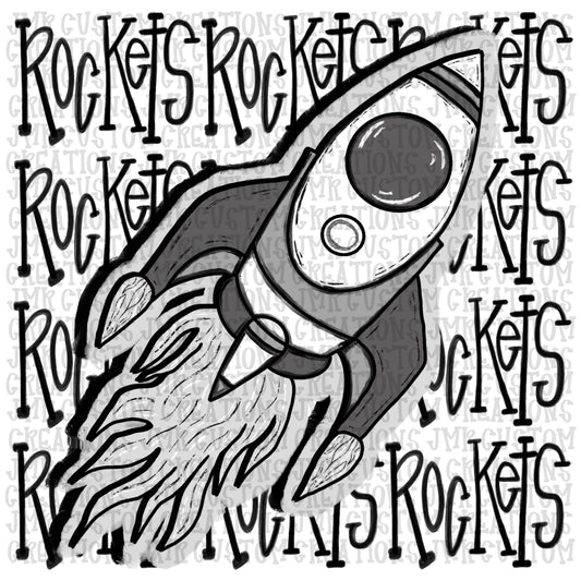 ROCKETS Mascot School Spirit Digital Design