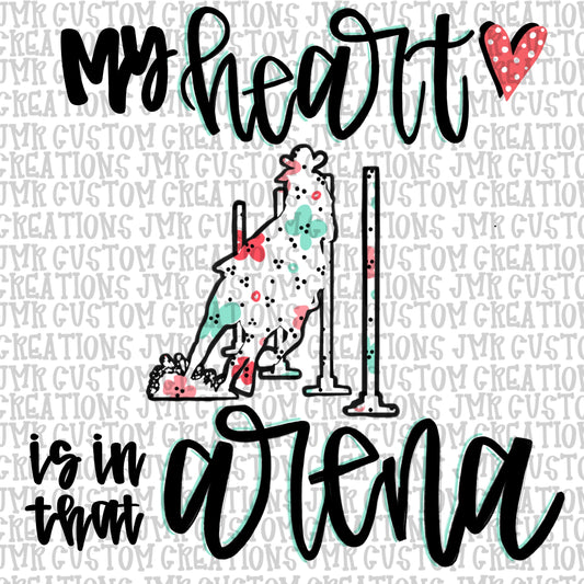 Rodeo-Heart is in that arena- Pole Bending DIGITAL Design