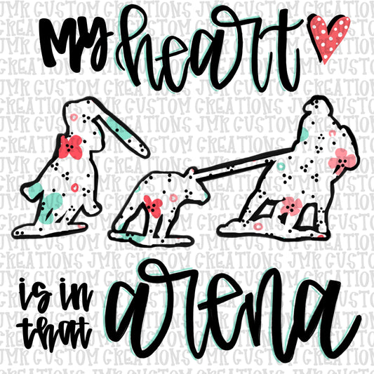 Rodeo-Heart is in that arena-Team Roping DIGITAL Design