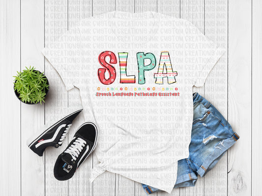 SLPA Speech Language Pathology Assistant T-Shirt - color 1