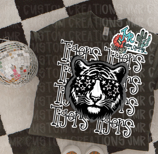 TIGERS Mascot School Spirit Digital Design